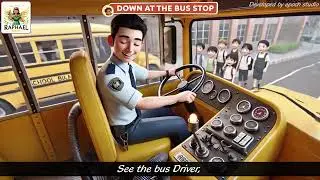 Ch 16 | UKG | Rhymes C | Raphael Books | Down At The Bus Stop | For children