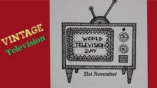 🌍WORLD TELEVISION DAY📺/How to draw Vintage TELEVISION📺 easy/Mandala Art for Beginners/Zentangle Art
