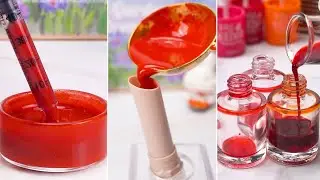 Satisfying Cosmetic Repair ASMR 💄 Using Syringe to Make Lipstick! DIY Red Molding & Filling Bottles