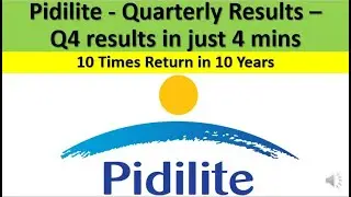 Pidilite Industries - Quarter 4 Result - Best Chemical Company -in just 4 mins - Pidilite Q4 Numbers