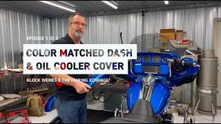 Color Matched Dash & Oil Cooler Cover for Harley-Davidson&reg; Motorcycles in 2018 Electric Blue