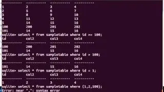 the where clause in sqlite with numbers