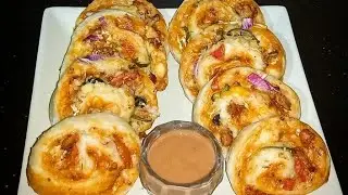 Pizza pinwheel with special pizza sauce recipe by food bank