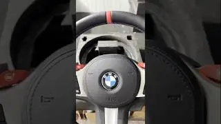 BMW Custom Steering Wheel &ndash; Suede Meets Leather. #BMWSteeringWheel #AlcantaraGrip #BMWInterior
