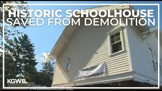 Historic Oregon schoolhouse saved from demolition arrives at new home