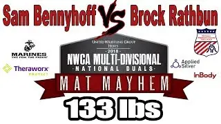 Sam Bennyhoff vs Brock Rathbun 133 lbs | Division 3 | 2018 NWCA Multi Divisional National Duals
