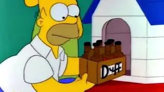 Homer Simpson gets a little bit of the bubbly