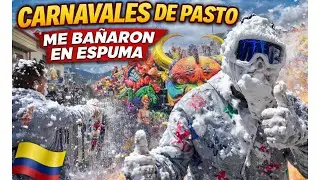Carnavales de pasto negros y blancos no me dejaron grabar por la espuma que