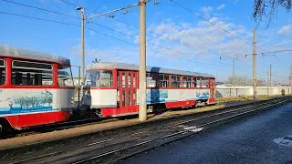 Tatra B4D CTP Arad 150 on tram line 7 Făt Frumos - Balla, Arad, Romania