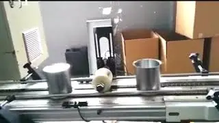 Yi Xin Machinery automatic round paint can production line video!
