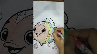 Fish Colouring | #kids #education  #trending #art #drawing