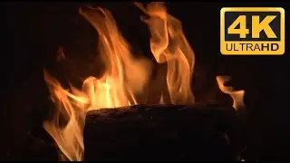 4K Fire Burning Wood Log | Fireplace | Music for soul healing | asmr [ Relaxatify ] - 3 HOURS