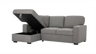 Urban Cali Santa Cruz Modular Sectional Sofa with Storage Chaise in Solis Dark Grey