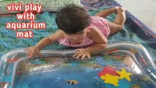 funny  baby playing with water bed/funny babies play/unboxing baby water bed/vivi smart lifestyle