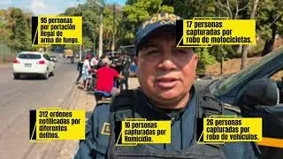 Commissioner Carlos Fuentes, head of police station 31 in Escuintla, provides details of the oper...