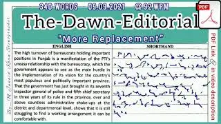 #227 | 90 WPM Dawn Editorial Dictation | 90 WPM Shorthand Dictation | 90 Speed English Dictation