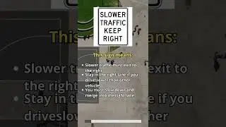 This sign means Slower traffic must exit to #shorts, #DMV, #Test