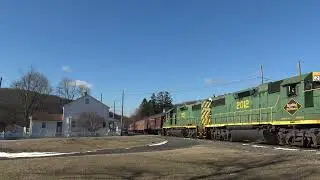 RBMN 2012 with newly acquired passenger equipment at Locust Gap, PA 1 14 2025