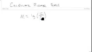 Calculate Richter Scale