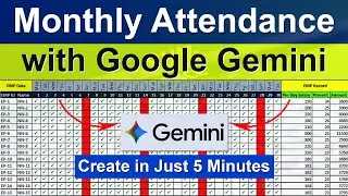 Employee Attendance using Excel | Smart Tips for Excel attendance | Advanced Excel #exceltutoring