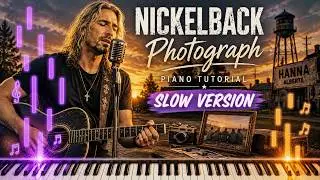 Learn To Play Photograph Nickelback on Piano! (Beginner) SLOW 50% Speed