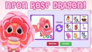 Trading NEON Rose Dragon! | Roblox Adopt Me Valentine's Update 2026 | Riivv3r