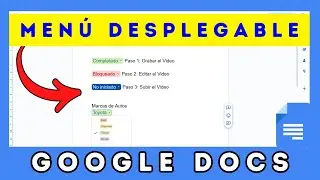 C&oacute;mo HACER MEN&Uacute;S DESPLEGABLES PERSONALIZADOS en GOOGLE DOCS @masquetips