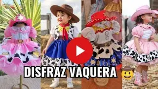 🎃🤠 Ideas de Disfraces de Vaquera para Ni&ntilde;as peque&ntilde;as 2 a 4 a&ntilde;os |💡 Ideas Originales de Halloween 👧✨