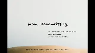 Wow. Handwrittihg. Handmade font | Unique Handwritten Script Font for Envelopes and Notes