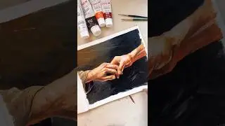 Beautiful canvas painting of handshake#shortsfeed#drawing#diy#youtubeshorts#art#shorts#song#trending