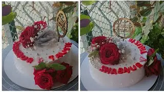 Easy & Simple Anniversary Cake Design| Wedding Anniversary Cake Design for Beginners#anniversarycake