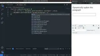Dynamically update a paragraph in plain JavaScript