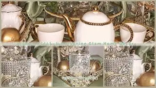 The Green and Gold  Spring Tea Station | 2023 Glam Home D&eacute;cor Ideas | Decorate My Space 23