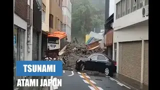 Tsunami de barro arrasa con todo en Atami City | Jap&oacute;n 2021 🌊🌊🌊