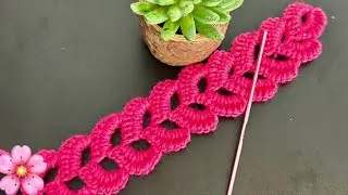 Punto tunecino a crochet para diademas