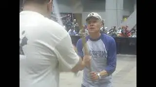 Nick Gillard teaching lightsaber combat at the Cincinnati Comic Expo (9-22-2012) 3 of 3