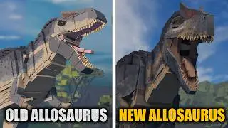 Jurassic Blocky OG Vs REMODEL Allosaurus !