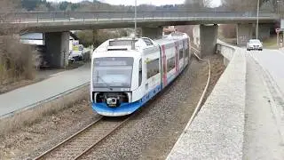 Bahnverkehr in Hausham in (4K)