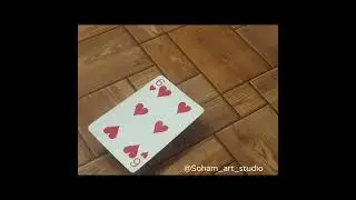 Floating Card - Stop Motion Animation | Soham Art Studio #shorts #youtubeshorts #magic