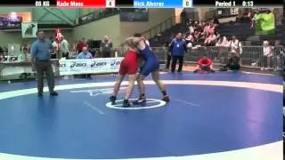 1st Place Best 2 out of 3 66 KG Kade Moss vs. Nick Alvarez