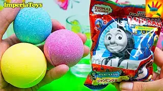 Bath bombs with toys surprise unboxing Spiderman Thomas MLP