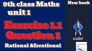 Class 9th Math Exercise 1.1 Question 1-Exercise 1.1 Q1 - E.X 1.1 Q1 - newbook#mathmatics 