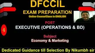 DFCCIL EXECUTIVE OPERATIONS & BD EXAM PREPARATION - ECONOMY & MARKETING IN ENGLISH PART 4