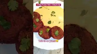 Healthy High Protein Tikki with Chitpole Dip | Weight Loss Tikki |  PCOS Diet Recipe | #shorts