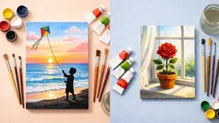 Comment Your Name | Journal With Me Asmr | Acrylic Painting | ASMR | Satisfying #zarmeenasmeerart