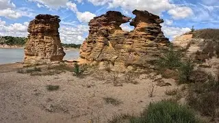 Hiking with my nephew at Wilson Lake Rock Town 