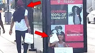 Кэм Ньютон был пойман за тайным кормлением бездомного