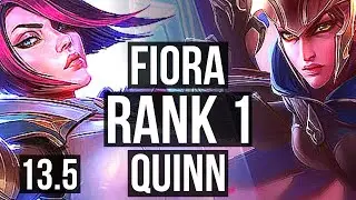 FIORA vs QUINN (TOP) | Rank 1, Rank 1 Fiora, Godlike | TR Challenger | 13.5