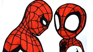 How To Draw SPIDER-MAN: BRAND NEW DAY - drawing tutorial | Coloring pages, Coloring book