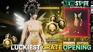 NEW STATE MOBILE &bull; JUST IN 100 CHICKEN MEDALS GOLDEN MYTH COSTUME CRATE OPENING ￼